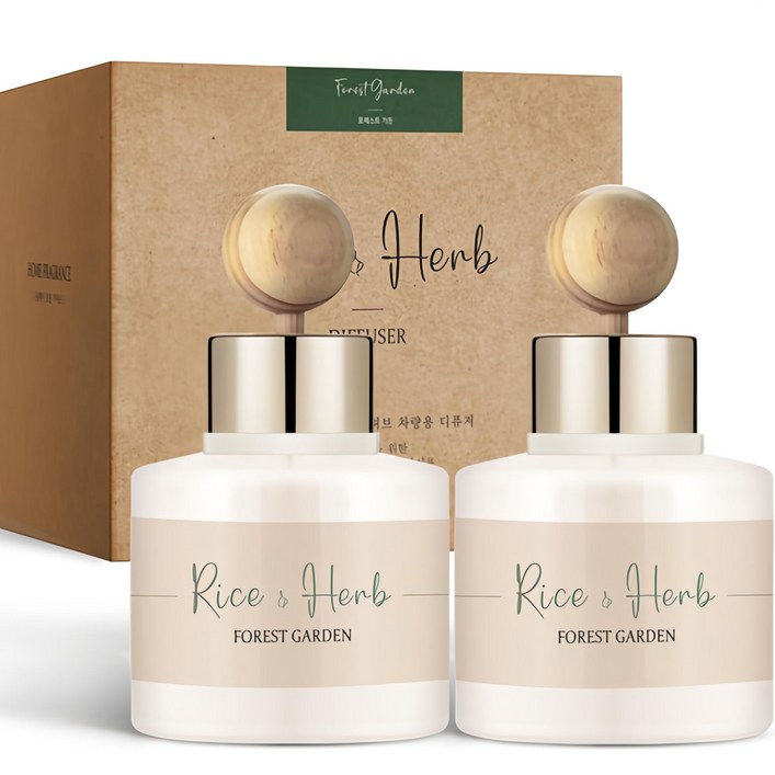 살림백서 라이스 앤 허브 차량용 디퓨저 80ml 본품 2p 우드볼 스틱 2p 부착 스티커 2p, 포레스트가든, 1세트 살림백서 라이스 앤 허브 차량용 디퓨저 80ml 본품 2p 우드볼 스틱 2p 부착 스티커 2p, 포레스트가든, 1세트