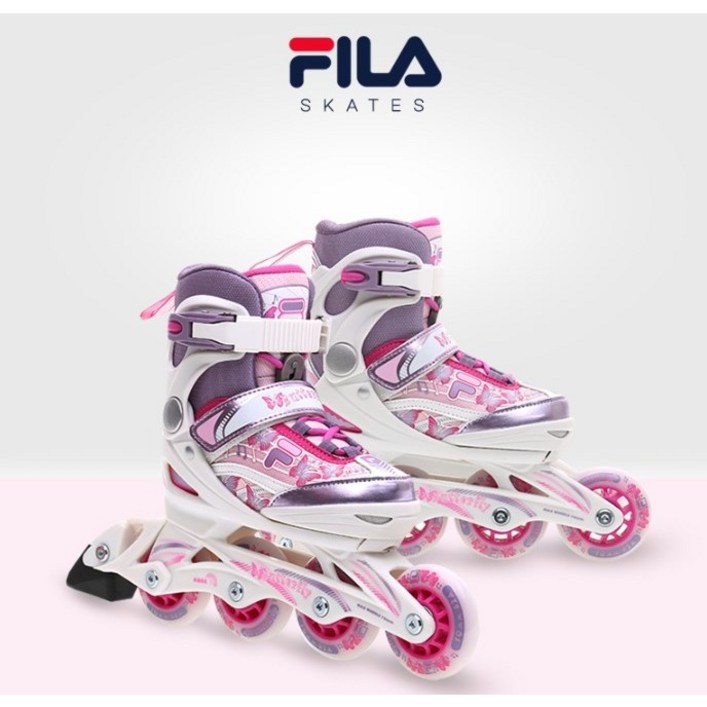 FILA 휠라 아동 사이즈조절 인라인  버터플라이 쿨메쉬원단,1mm단위 미세 사이즈조절,밸크로밴드,고성능베어링,고급브레이크패드
