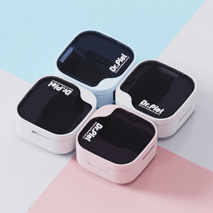 방수되는 칫솔 히팅건조 살균기 닥터피엘 올뉴큐빙 4개 (IPX7 인증), 스카이 블루 4개