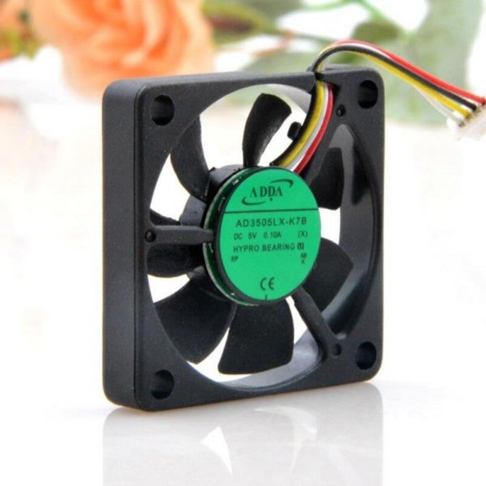 Co-Hi/Adda AD3505LX-K7B 5V 0.10a 3507 4선 온도 제어 냉각 팬용  3.5CM