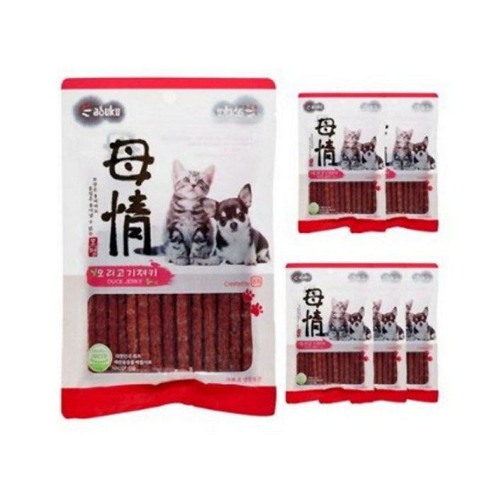 아수쿠 반려동물 모정 져키 140g, 오리고기, 140g, 6개 아수쿠 반려동물 모정 져키 140g, 오리고기, 140g, 6개