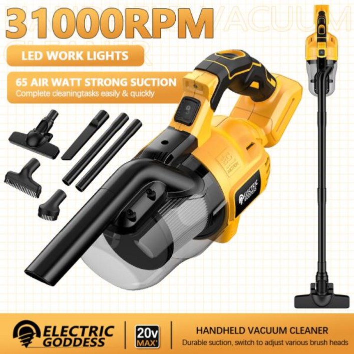 산업용진공청소기 업소용모델 EG 16000PA 큰 흡입 무선 전기 진공 청소기 Dewalt 20V 배터리 용 하드 바닥 카펫 자동차 집진기