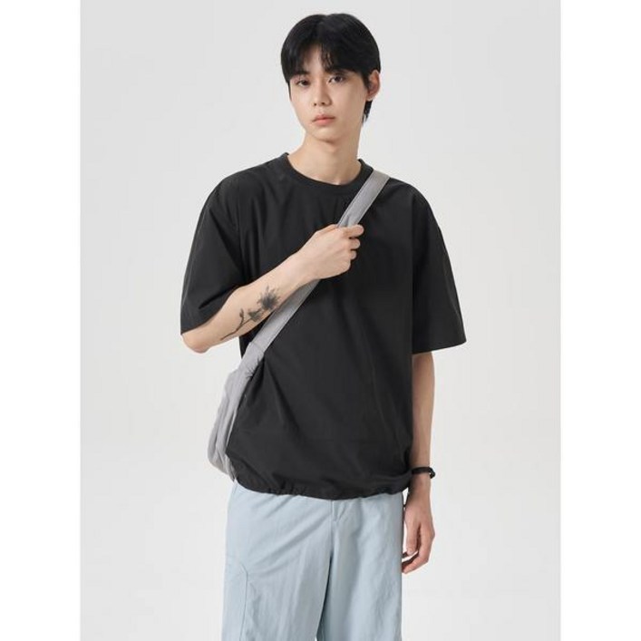 에잇세컨즈 반소매 우븐탑 애쉬 214865AY24