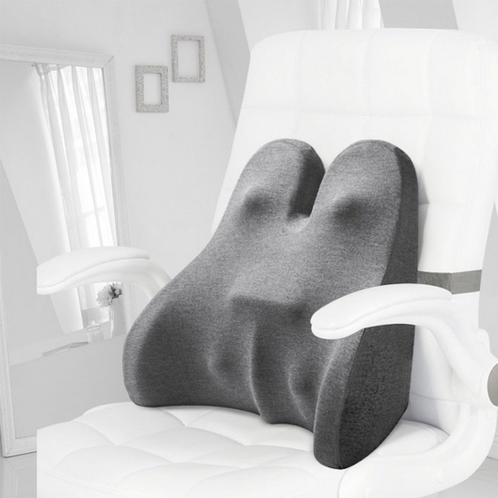 큐어백 의자허리받침 등받이쿠션 허리쿠션 수험색 직장인 학생