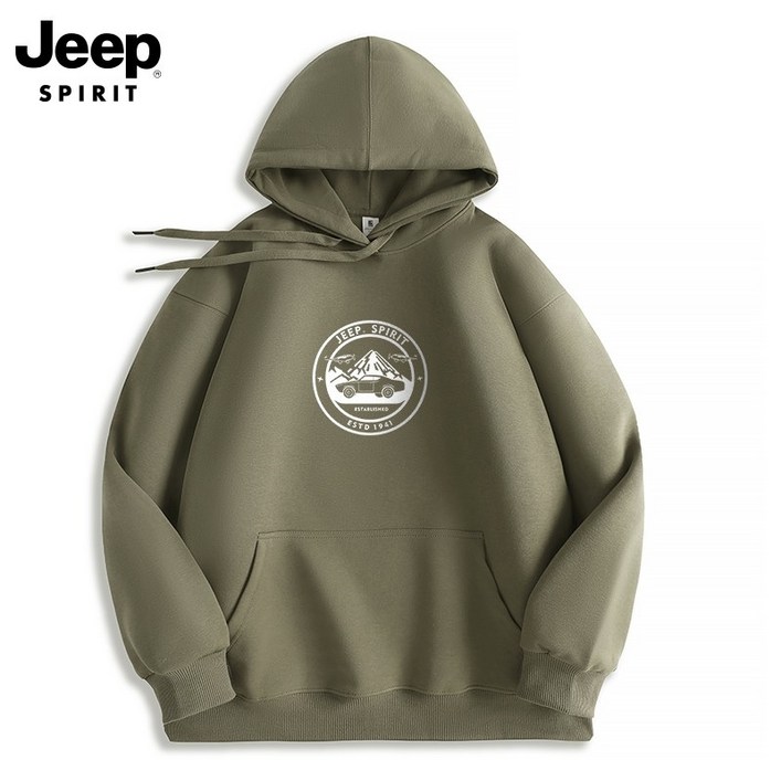 JEEP spirit 국내발송후드티셔츠  NEW 남자 여자 남성 여성 티셔츠 가을 겨울 봄 JPHJ26AHM017