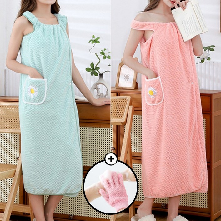 글리프렌즈 골프 원피스 랩 다용도 샤워가운