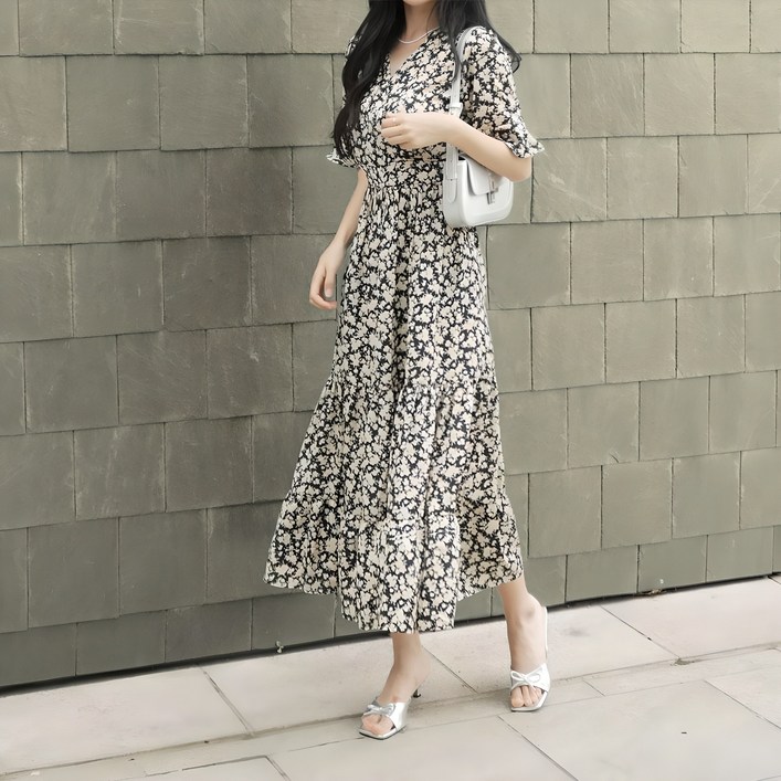 스누키 날씬해보이는 체형커버 원피스 빅사이즈 롱원피스