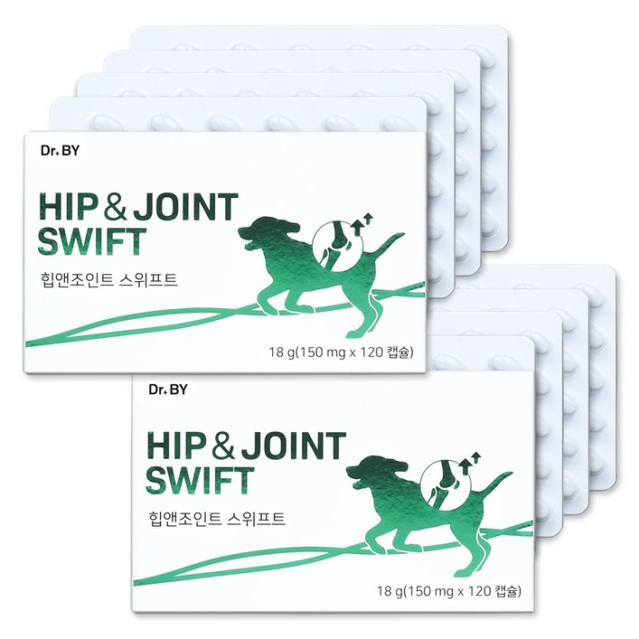 닥터바이 힙앤조인트 스위프트 강아지 관절 영양제 고관절 집중 케어 슬개골 탈구, 2세트, 관절, 120정