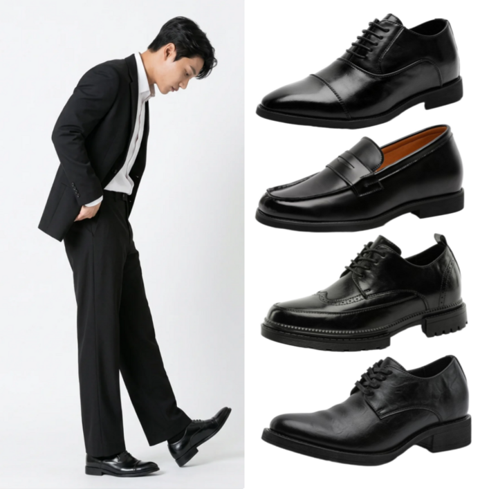 로버 남자구두 키높이 7cm 더비슈즈 로퍼 발편한 결혼식 페니 정장구두 캐주얼화 수제화 7종