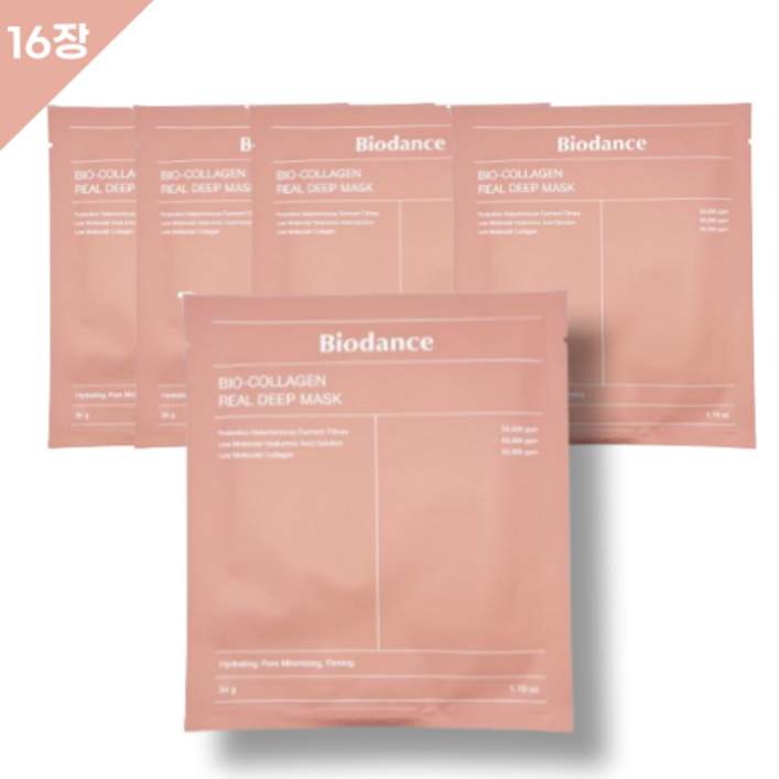 바이오던스 바이오 콜라겐 리얼 딥 마스크 Biodance 초처분자 콜라겐 모공개선 하이드로겔팩