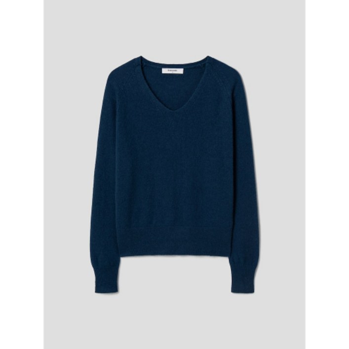 에잇세컨즈 니트 8SECONDS 브이넥 클래식 풀오버 블루 UFJ344 SYF554