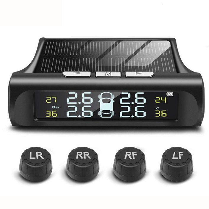 KELAKE TPMS 타이어 공기압 경보장치 태양광 충전, 1개, 단일색상