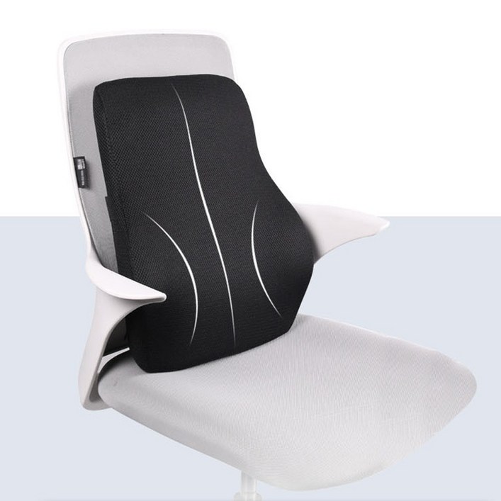 큐어백 메모리폼 등받이 등쿠션 의자 허리쿠션 사무실 차량