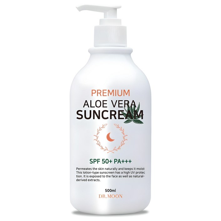 DRMOON 프리미엄 알로에베라 선크림 SPF50+ PA+++, 500ml, 1개