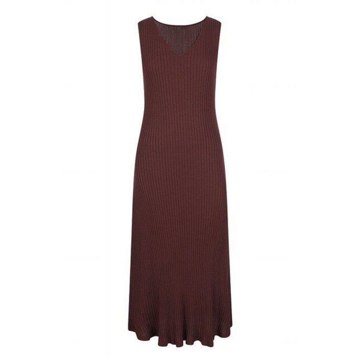 마레몬떼 브이넥 민소매 롱 원피스M237MOP54P0 742274