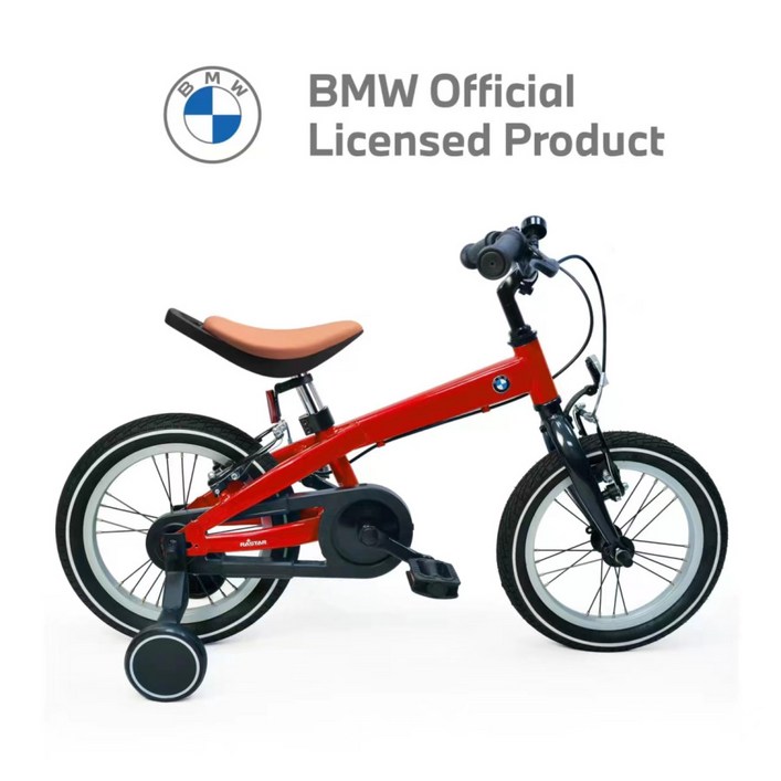 BMW 14인치 어린이 보조바퀴 자전거 키즈 바이크, 화이트펄