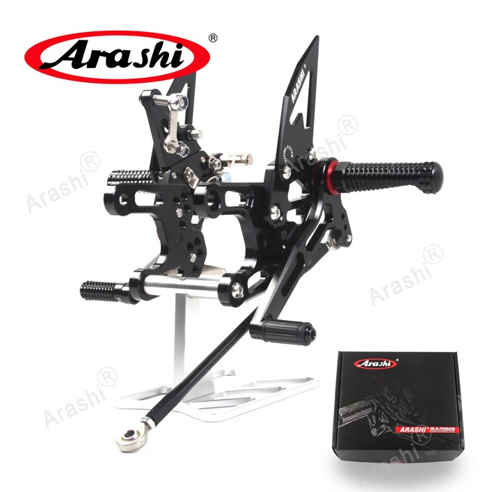 Arashi CNC 조절할 수 있는 발판  근거지 후방 설정 풋페그 에 HONDA CBR650R CB650R CBR650F 2019 - 2023 CBR 650 R F 백스텝도
