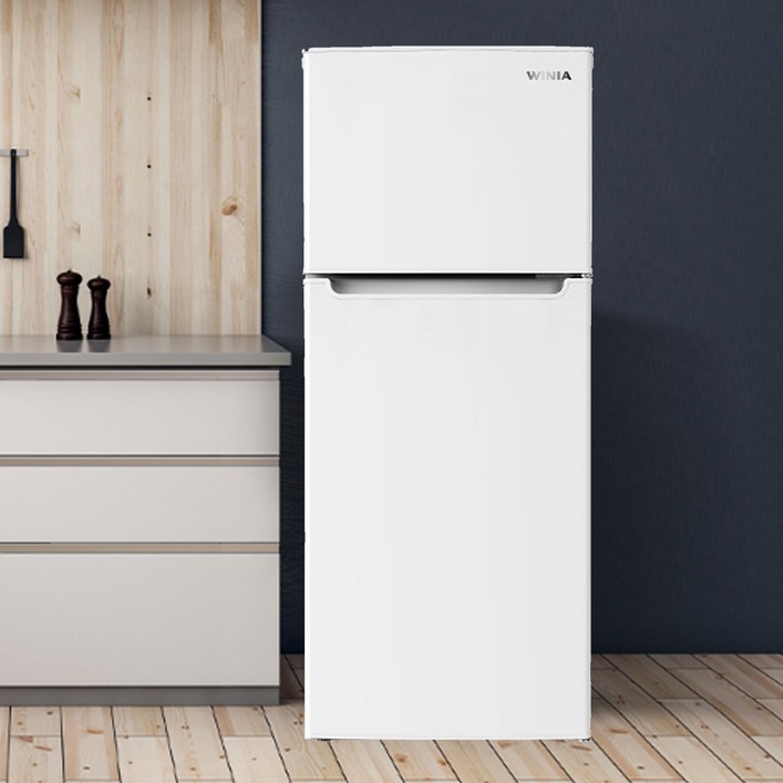 위니아 155L 화이트 심플 냉장고 2도어 원룸 사무실 기숙사 실속형 중형 냉동 가성비 155리터 EWRB155EEMWWOA, EWRB155EEMWWOA
