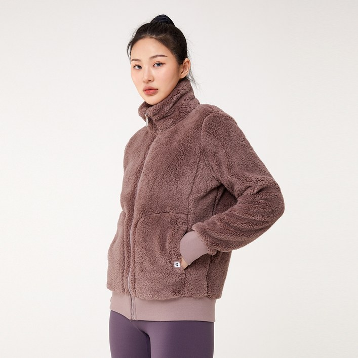 에크레아 여성용 TEDDY 테디 뽀글이 플러피 립 점퍼