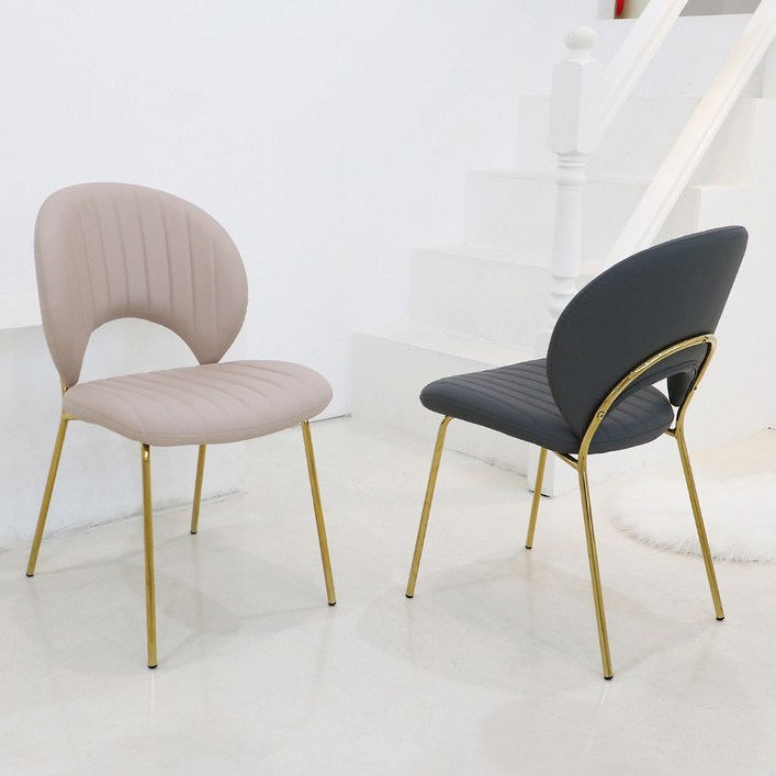 [1+1] 체어센스 에띠앙 골드 체어 카페 식탁 의자 2개