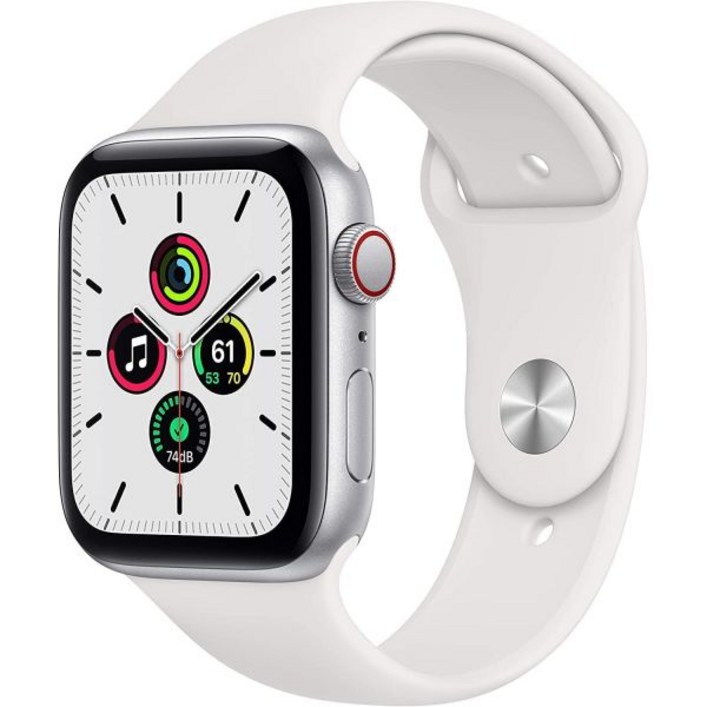 Apple Watch SEGPS 셀룰러 40mm - 흰색 스포츠 밴드가 있는 실버 알루미늄 케이스갱신