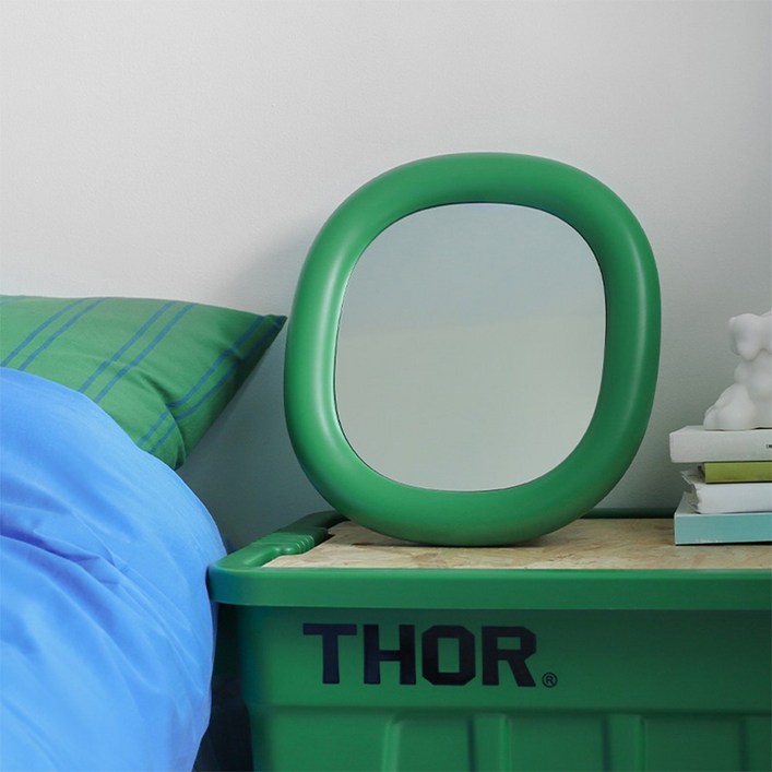 오르미 버블미러 미드센츄리모던 트레이 화장 프레임 벽걸이 탁상 거울, 색상