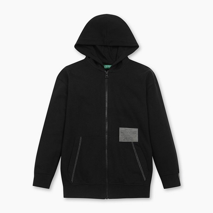 베네통 키즈 후드 집업 3NBMC505HBK