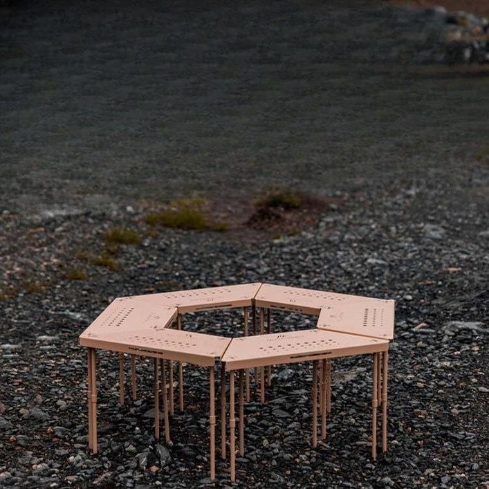 캠핑 테이블난로테이블 육각화로대테이블 경량 가성비 조립식