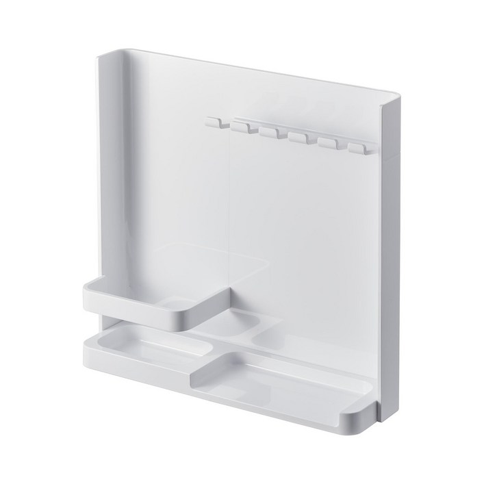 야마자키실업 칫솔  치약 거치대 타워 35053506, 화이트, 1개