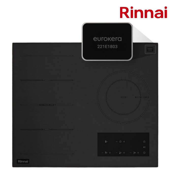 린나이 3구 인덕션 빌트인 전기레인지 터치식 전기렌지 자동 전력제어, 빌트인, 인덕션