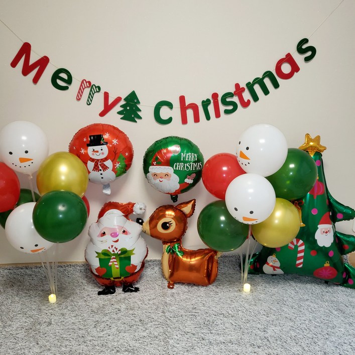 크리스마스 풍선 가랜드 파티용품 세트 1, 혼합색상세트1, 1개