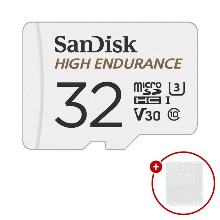 샌디스크 마이크로SD카드 High Endurance 하이엔듀런스 SDSQQNR  SD카드 케이스