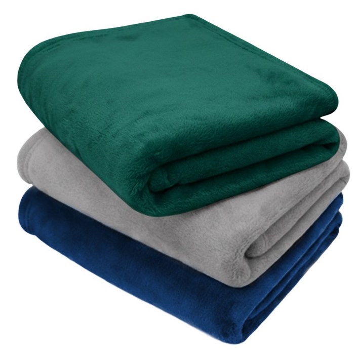 굿즈 초대형 2M 극세사 담요 그레이그린블루