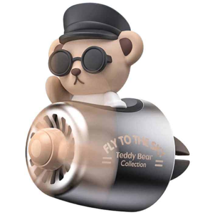 향기 배달부 파일럿 자동차 송풍구 프로펠러 방향제,1개,옐로우 덕