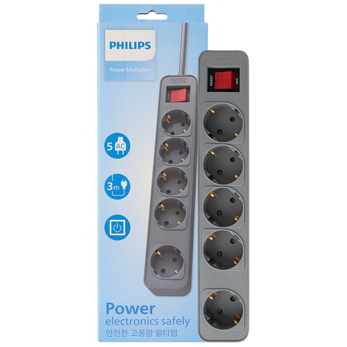 필립스 고용량멀티탭 4000W 워크탭 과부하차단