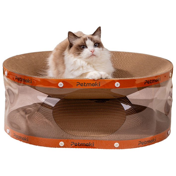 헬로미펫 터널형 고양이 스크래쳐 하우스 숨숨집 2층 구조