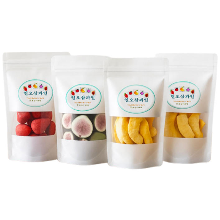 동결건조 딸기칩 망고칩 복숭아칩 무화과칩 4팩 240g 1세트