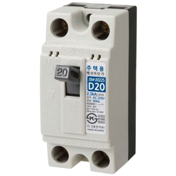 진흥 주택용 배선차단기 JSM2022S, 3222S N2P 20A 30A 소형 가정용, 1개