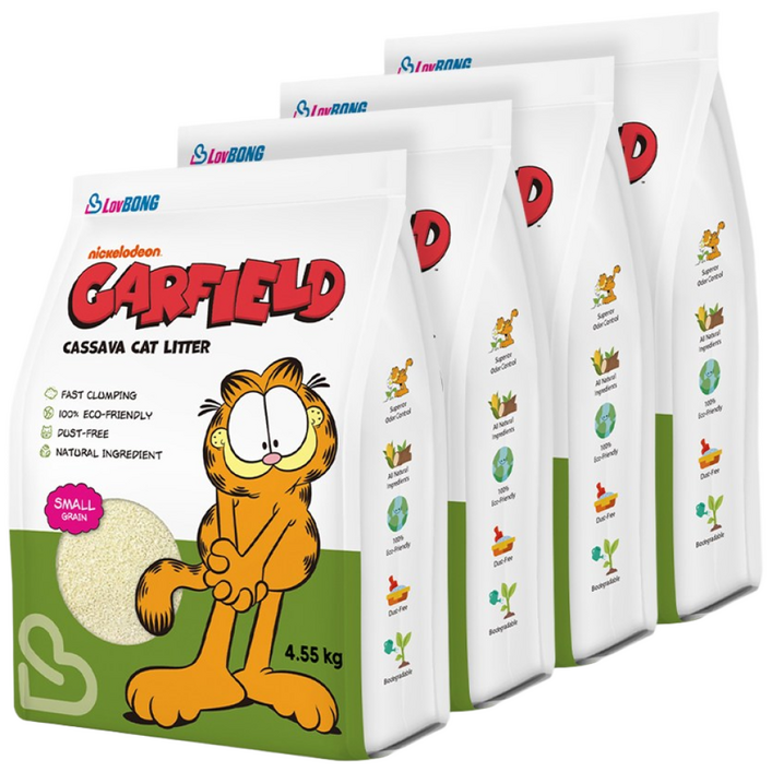 4개세트 가필드 고양이모래 그린가는입자 4.55kg, 4.55kg, 4개