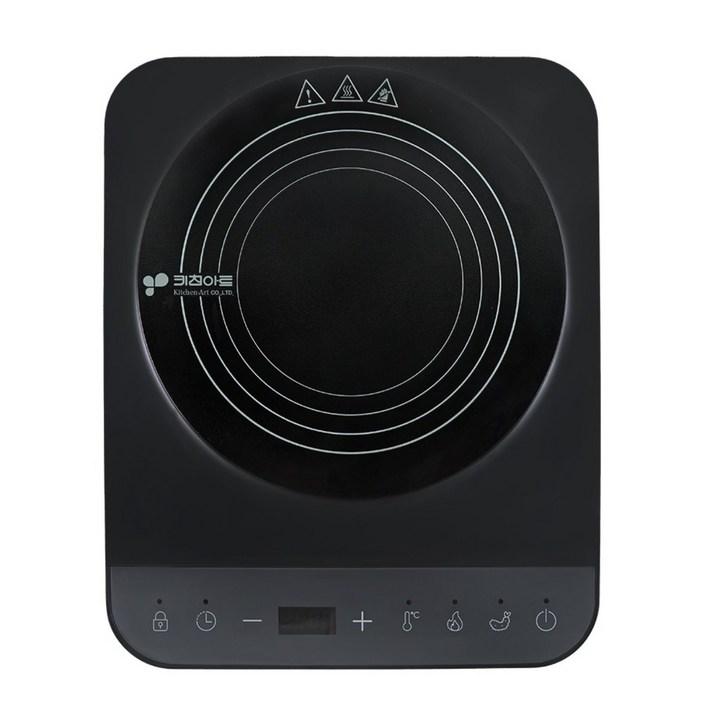 키친아트 인덕션 1구 전기레인지 터치식 간편조작 깔끔세척 과열방지 KI5005B, KI5005B