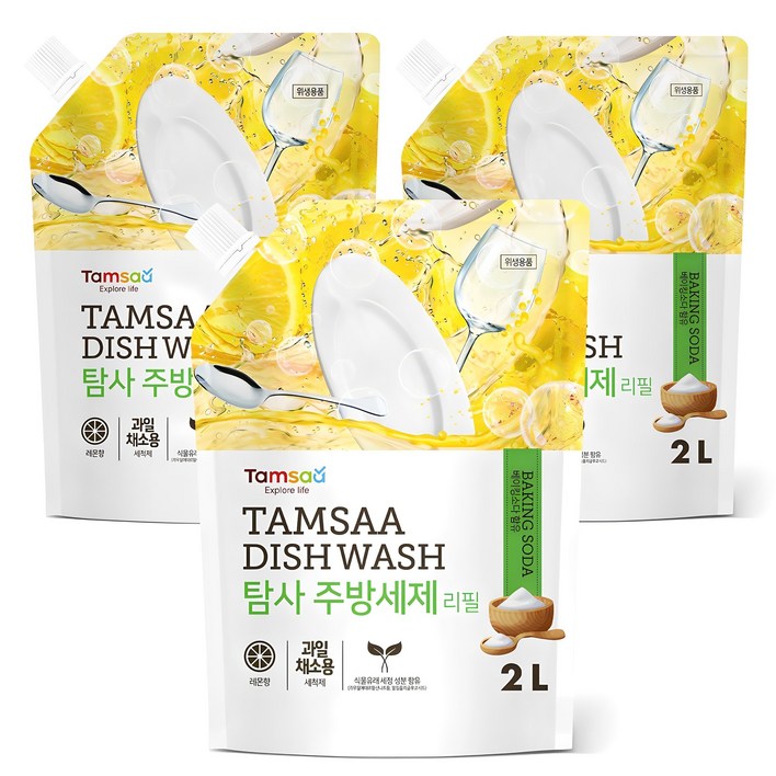 탐사 주방세제 리필, 2L, 3개 탐사 주방세제 리필, 2L, 3개