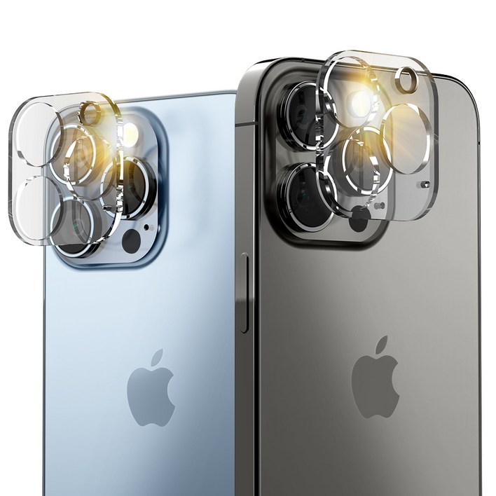 구스페리 빛번짐 방지 에어가드 카메라 렌즈 풀커버 강화유리 휴대폰 액정보호필름 투명