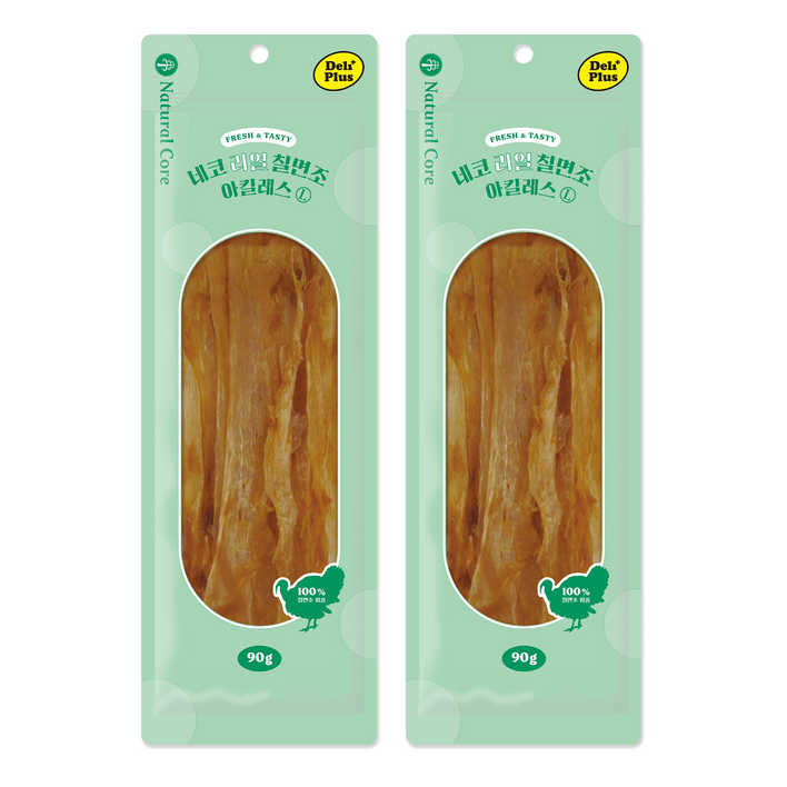 네츄럴코어 강아지 네코 리얼 칠면조 아킬레스 육포 L, 칠면조, 90g, 2개