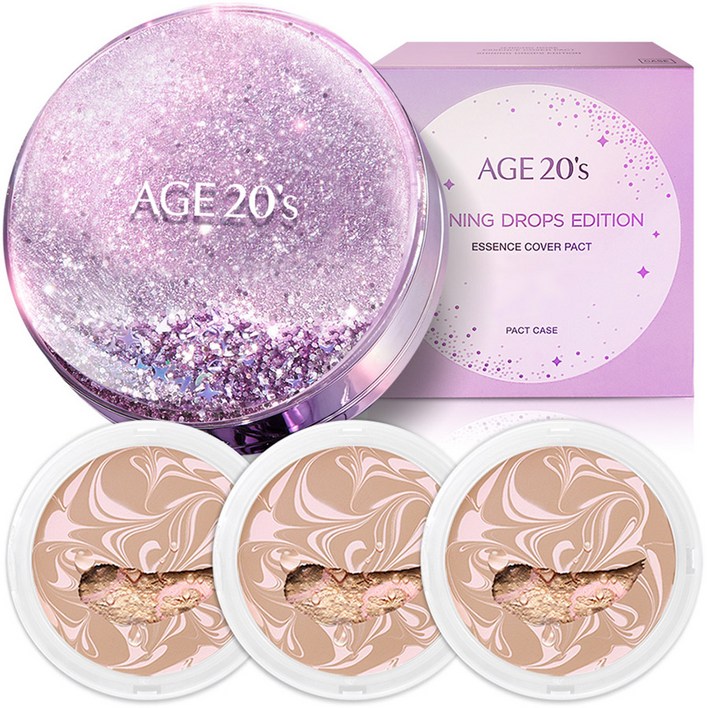 에이지투웨니스 샤이닝드롭 팩트 에디션 케이스 + 리필 12.5g x 3p