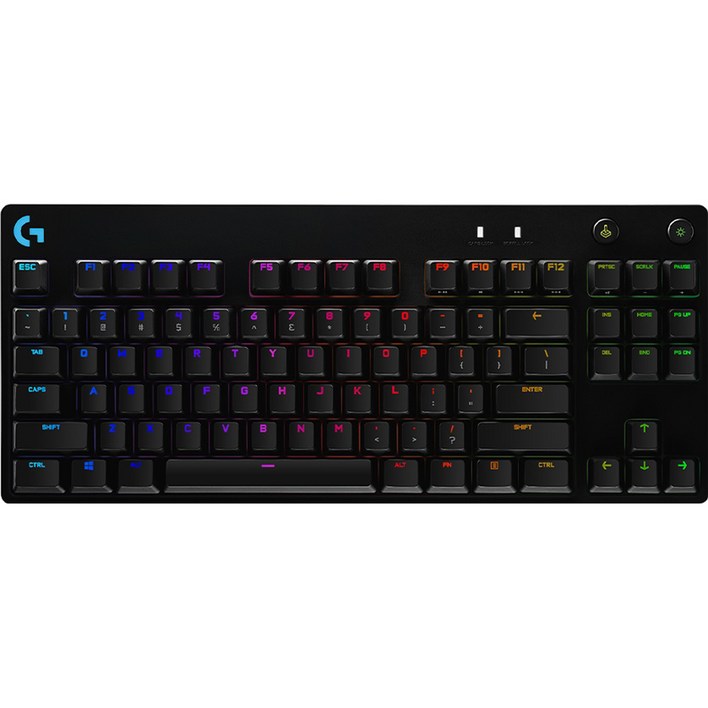 로지텍 PRO TKL GX BLUE 기계식 게이밍 키보드, 텐키리스, 혼합색상, YU0039