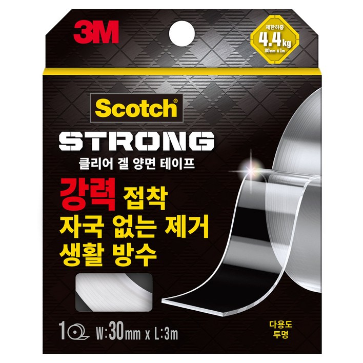 스카치 클리어겔 다용도 강력 양면테이프 30mm x 3m