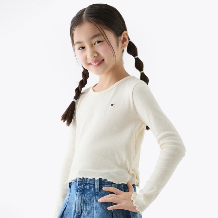 타미힐피거 여아용 슬럽 티셔츠
