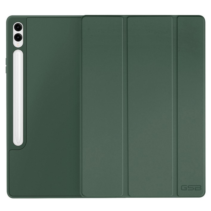 GSB 갤럭시탭 S펜 수납 파스텔 스마트 커버 케이스, 나이트 그린, 1개