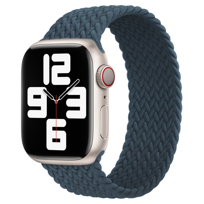 우먼스9999 애플워치 호환 브레이드 솔로루프 패브릭 스트랩 밴드 L