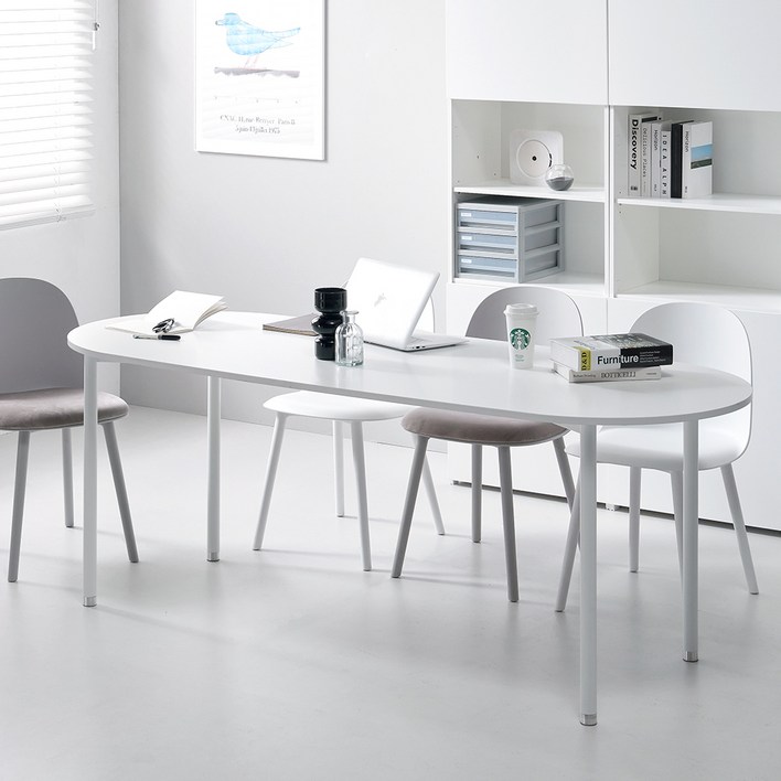 필웰 횸 원형 책상 테이블 방문설치